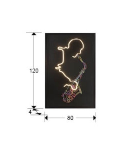 Cuadro con luz LED Saxofón 80x120 cm  - Schuller