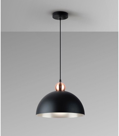 Lámpara de techo colgante Polo 1L negro cobre - I3