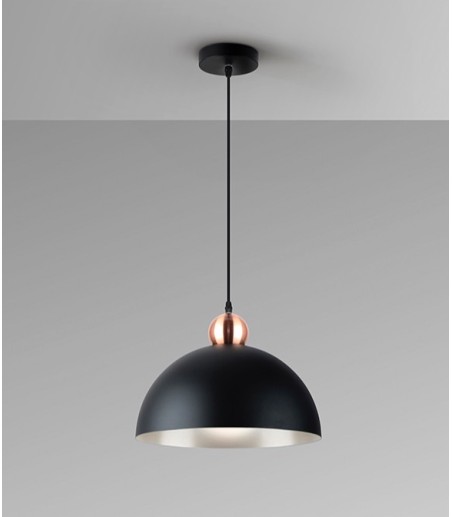 Lámpara de techo colgante Polo 1L negro cobre - I3