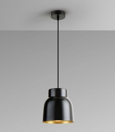 Lámpara de techo colgante Vulcano 1L oro negro - I3