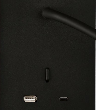 Aplique de pared Senda negro - ACB