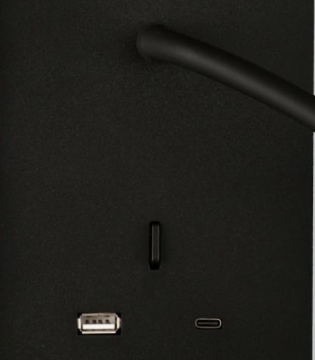 Aplique de pared Senda negro - ACB