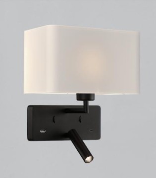 Aplique de pared dormitorio Romeo con lector E27 - ACB