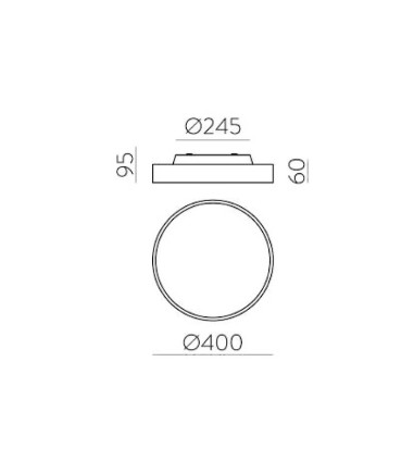 Plafón de techo Roma 40 cm - ACB
