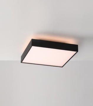 Plafón de techo cuadrado Oporto 60cm negro - ACB