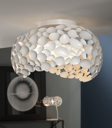 Plafón 5 luces NARISA 47cm 266847 blanco - Schuller
