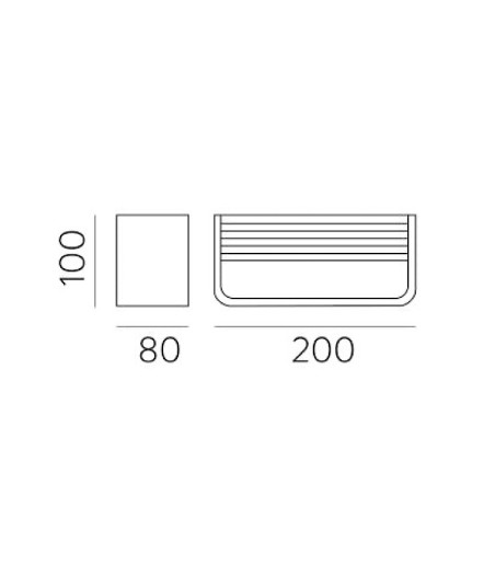 Dimensiones Aplique de pared Icon 20cm - ACB