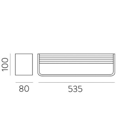 Dimensiones Aplique de pared Icon 50cm - ACB