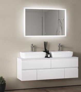 Espejo de pared con luz LED Amanzi - ACB