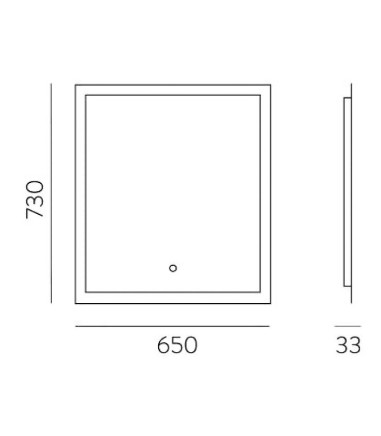 Espejo de pared con luz LED Amanzi - ACB