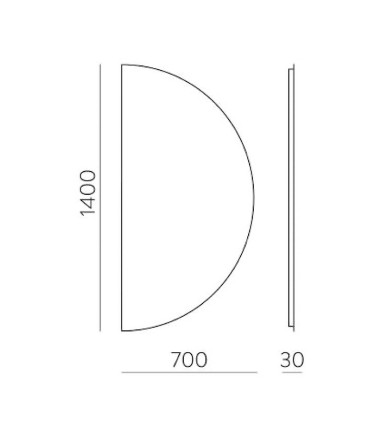 Espejo de pared con luz Bari 70x140cm - ACB