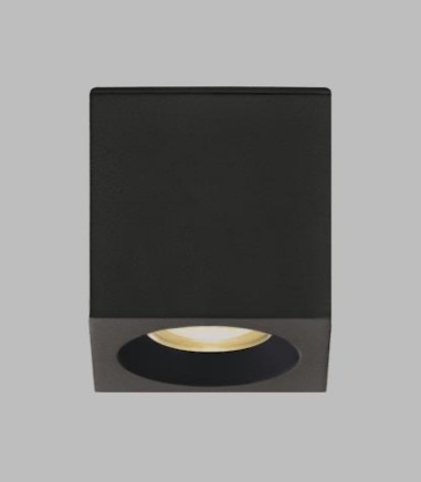 Foco de superficie cubo Branco negro IP65 - ACB