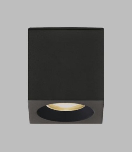 Foco de superficie cubo Branco negro IP65 - ACB