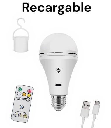 Bombilla recargable LED 6W E27 Dimmable CCT