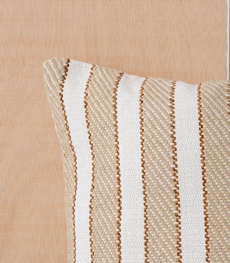 Cojín de algodón Anxa blanco beige N2 - VP Interiorismo