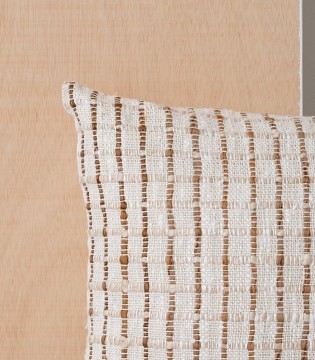 Cojín de algodón Anxa blanco beige N3 - VP Interiorismo 2