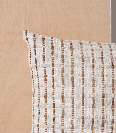 Cojín de algodón Anxa blanco beige N3 - VP Interiorismo