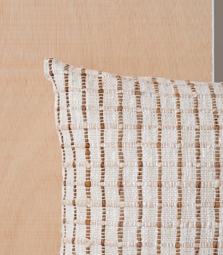 Cojín de algodón Anxa blanco beige N3 - VP Interiorismo