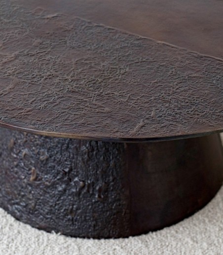 Mesa de centro metal Juno acabado óxido - VP Interiorismo