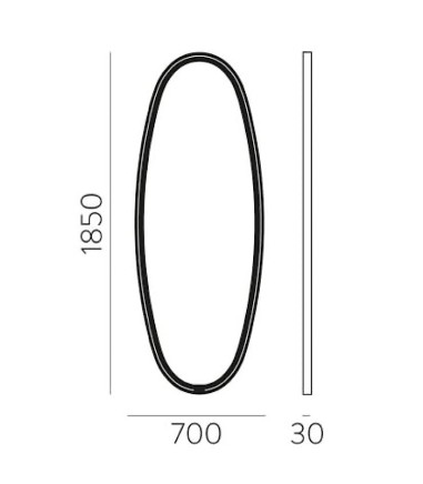 Espejo de pared con luz LED Onix - ACB