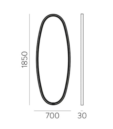 Espejo de pared con luz LED Onix - ACB