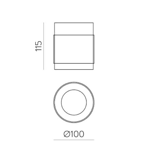 Plafón de techo LED 3000k Lux Ø100mm - ACB