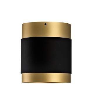 Plafón de techo LED Lux 18W Ø100mm negro/oro - ACB 2