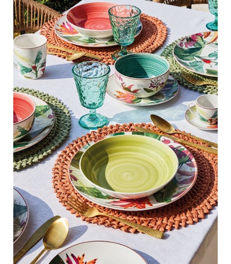 Vajilla completa de porcelana Madison Tropicalia - Tognana