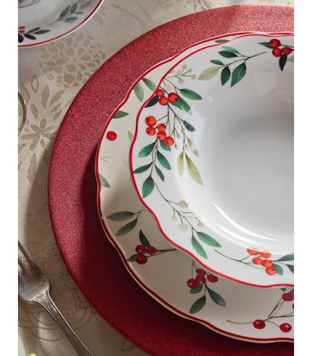 Vajilla de navidad POEMA HOLLYBERRY  - Tognana