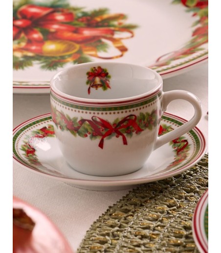 tazas té con plato Madison CHRISTMAS EVE - Tognana