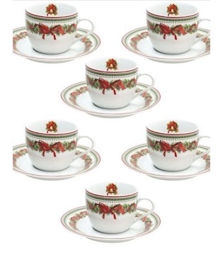 tazas té con plato Madison CHRISTMAS EVE - Tognana