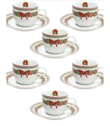 tazas té con plato Madison CHRISTMAS EVE - Tognana