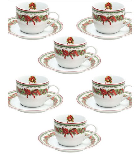 tazas té con plato Madison CHRISTMAS EVE - Tognana