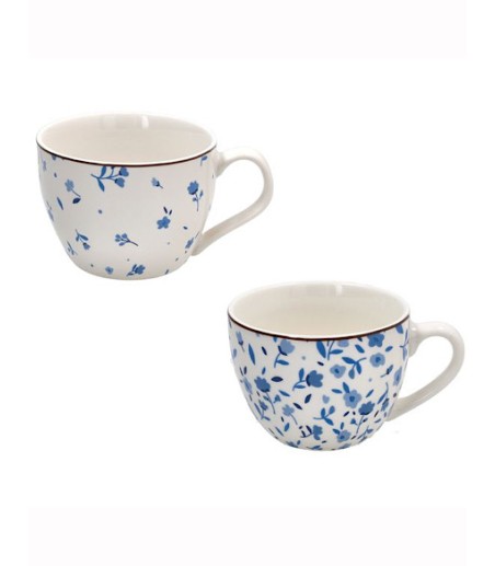 Taza desayuno azul Cottage Tognana