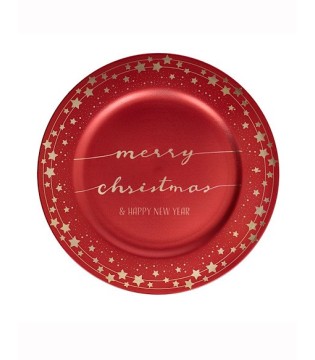 Bajoplatos rojos Navidad Merry Bright Tognana