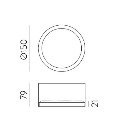 Plafón de techo Tech LED - ACB