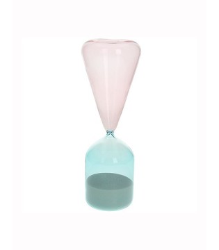 Reloj de arena azul y rosa...