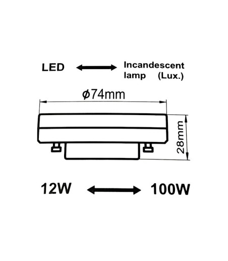 GX53 12W LED - Mantra