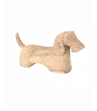 Escultura madera TERRIER 43X9X23