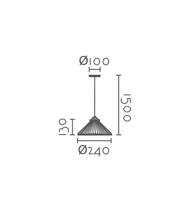 Lámpara de techo colgante 1L MD4630-TE - Ineslam