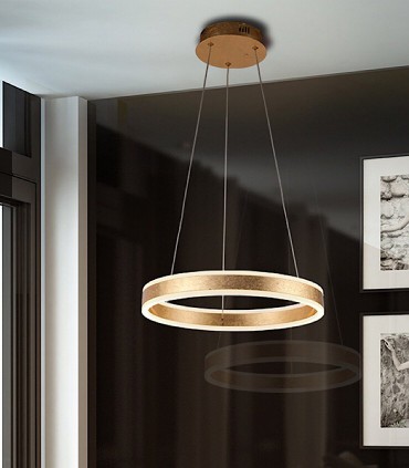 Lámpara colgante techo led HELIA oro 50cm - Schuller