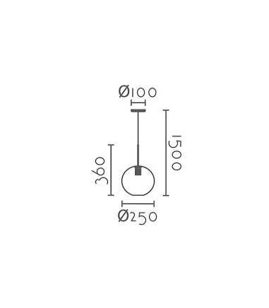 Lámpara de techo colgante MD4633-CL - Ineslam