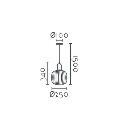 Lámpara de techo colgante MD4608-CL - Ineslam