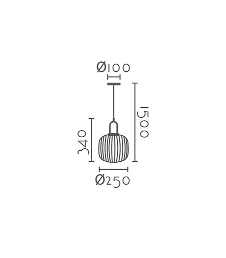 Lámpara de techo colgante MD4608-CL - Ineslam