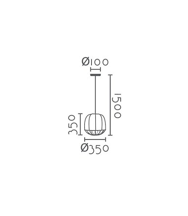 Lámpara de techo colgante MD1088-BK - Ineslam