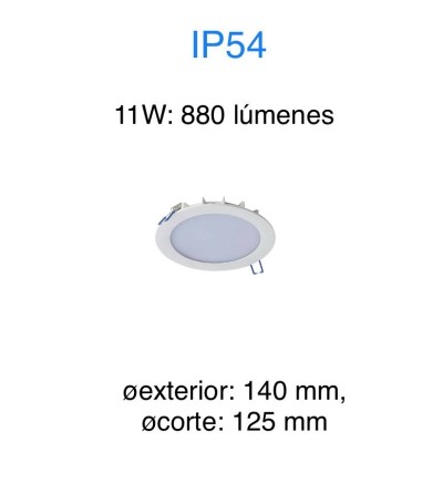 Downlight LED blanco IP54 4000K LC1427 11W - YLD
