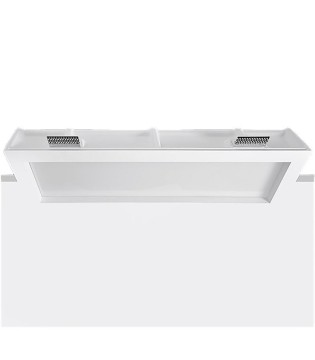 Panel empotrable de escayola, rectangular e invisible Ruby 42W - Ineslam - 660x200 mm