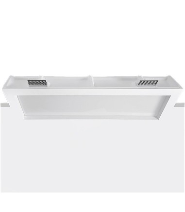 Panel empotrable de escayola, rectangular e invisible Ruby 42W - Ineslam - 660x200 mm