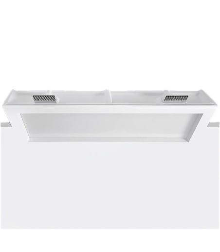 Panel empotrable de escayola, rectangular e invisible Ruby 42W - Ineslam - 660x200 mm