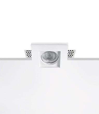 Foco empotrable invisible de escayola Amber GU10 - Ineslam - 100x100 mm